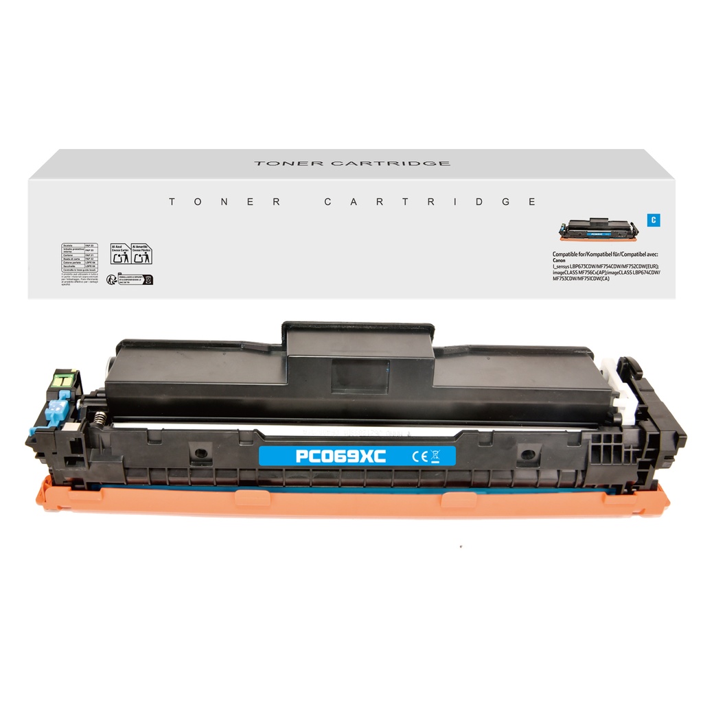 White Box Compatible Canon Toner 069H  Cyan/Cartridge 069H Cyan Toner Cyan