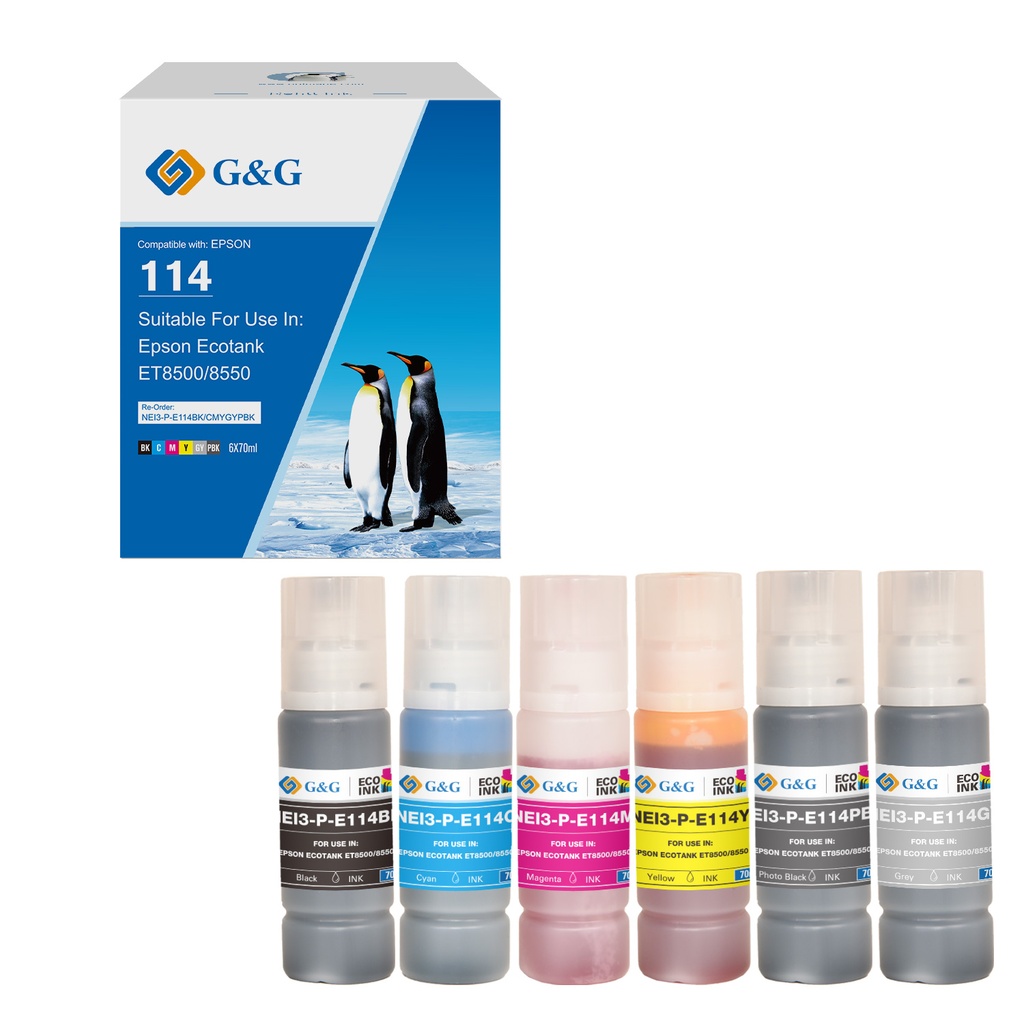 G&G Compatible Epson C13T07A140/C13T07B240/C13T07B340/C13T07B440/C13T07B540/C13T07B140 Inkjet Black/Cyan/Magenta/Yellow/Grey/Photo Black