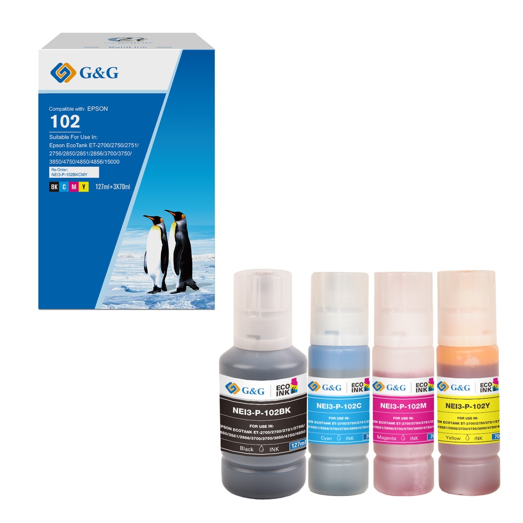 G&G Compatible Epson C13T03R140/C13T03R240/C13T03R340/C13T03R440 Inkjet Black/Cyan/Magenta/Yellow