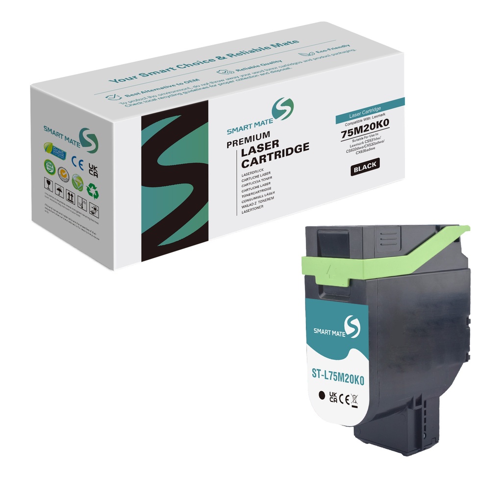 Smart Mate Remanufactured Lexmark 75M20K0 75M20K0 Laser Toner Black