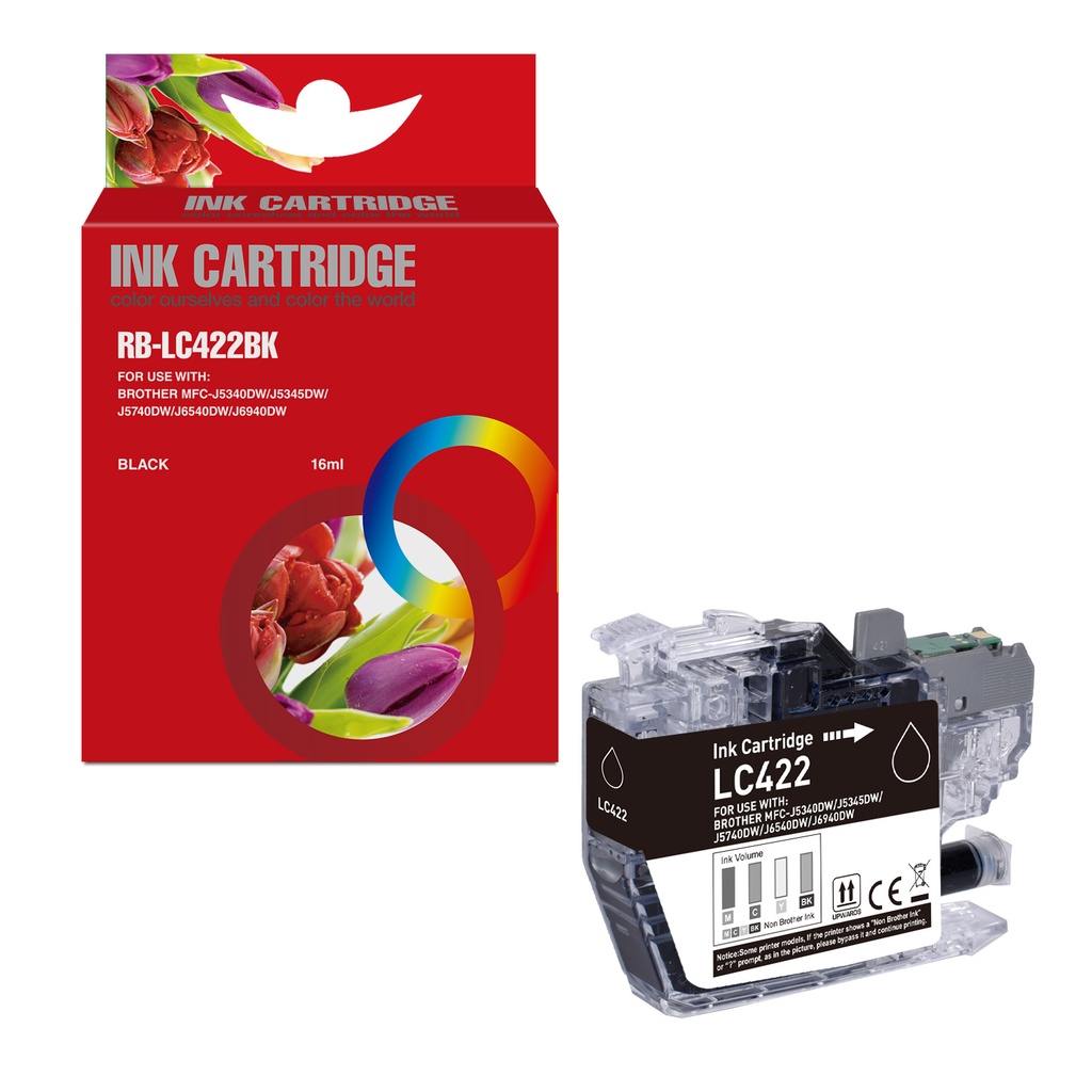 Red Box Compatible Brother LC422BK Ink B