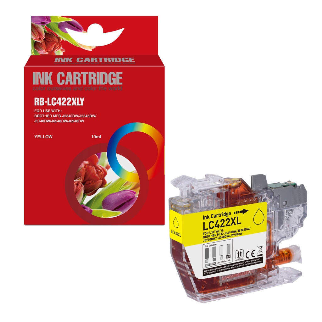 Red Box Compatible Brother LC422XLY Ink Y
