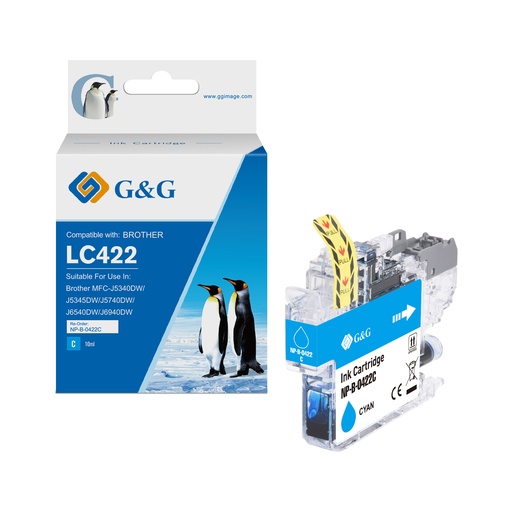 G&G Compatible Brother LC422C Inkjet Cartridge Cyan