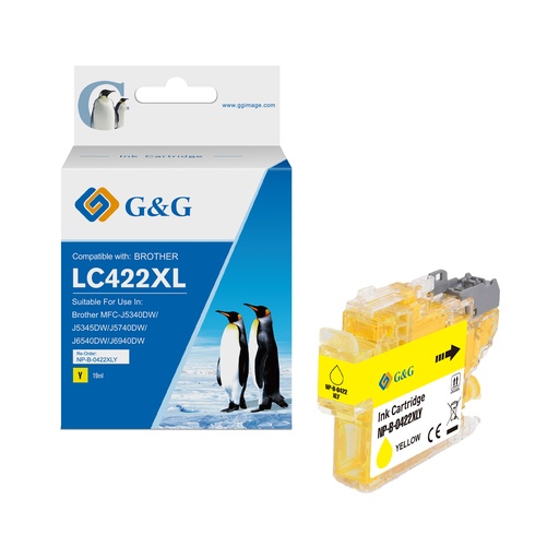 G&G Compatible Brother LC422XLY Inkjet Cartridge Yellow