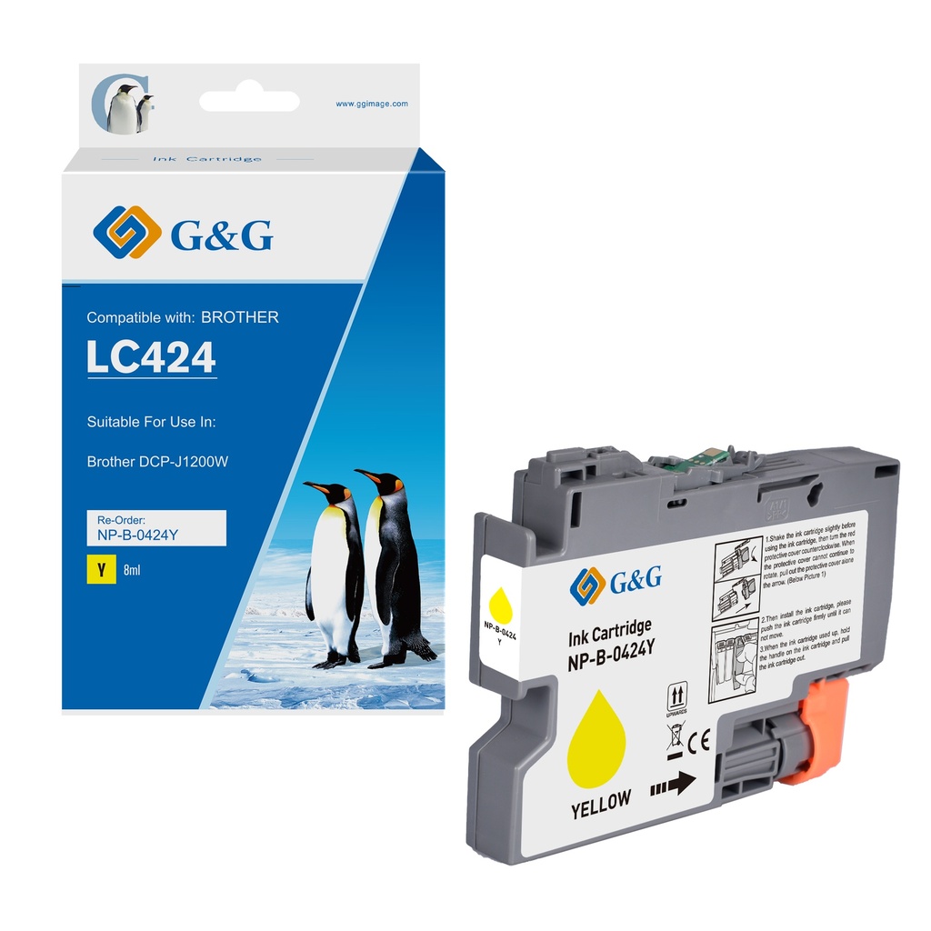 G&G Compatible Brother LC424Y Inkjet Cartridge Yellow