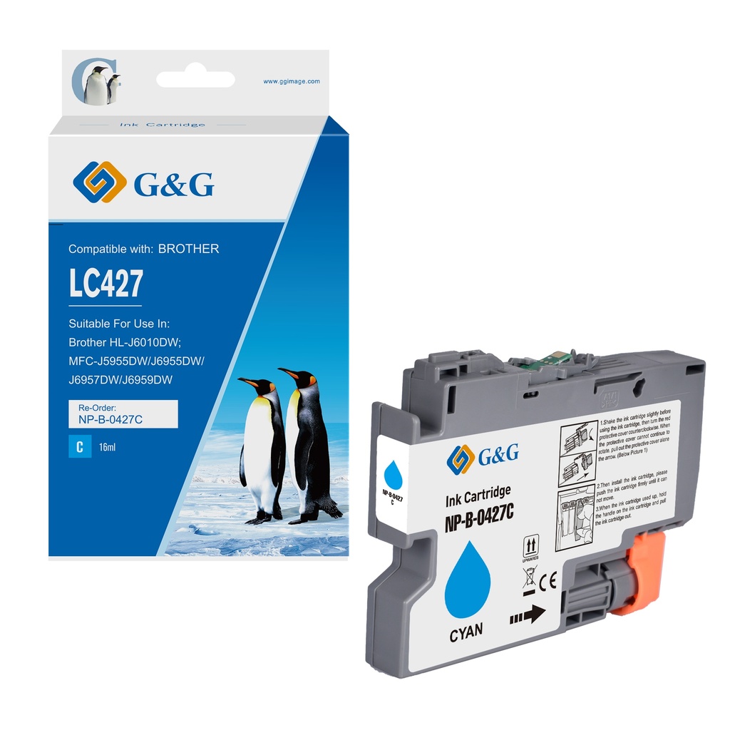 G&G Compatible Brother LC427C Inkjet Cartridge Cyan