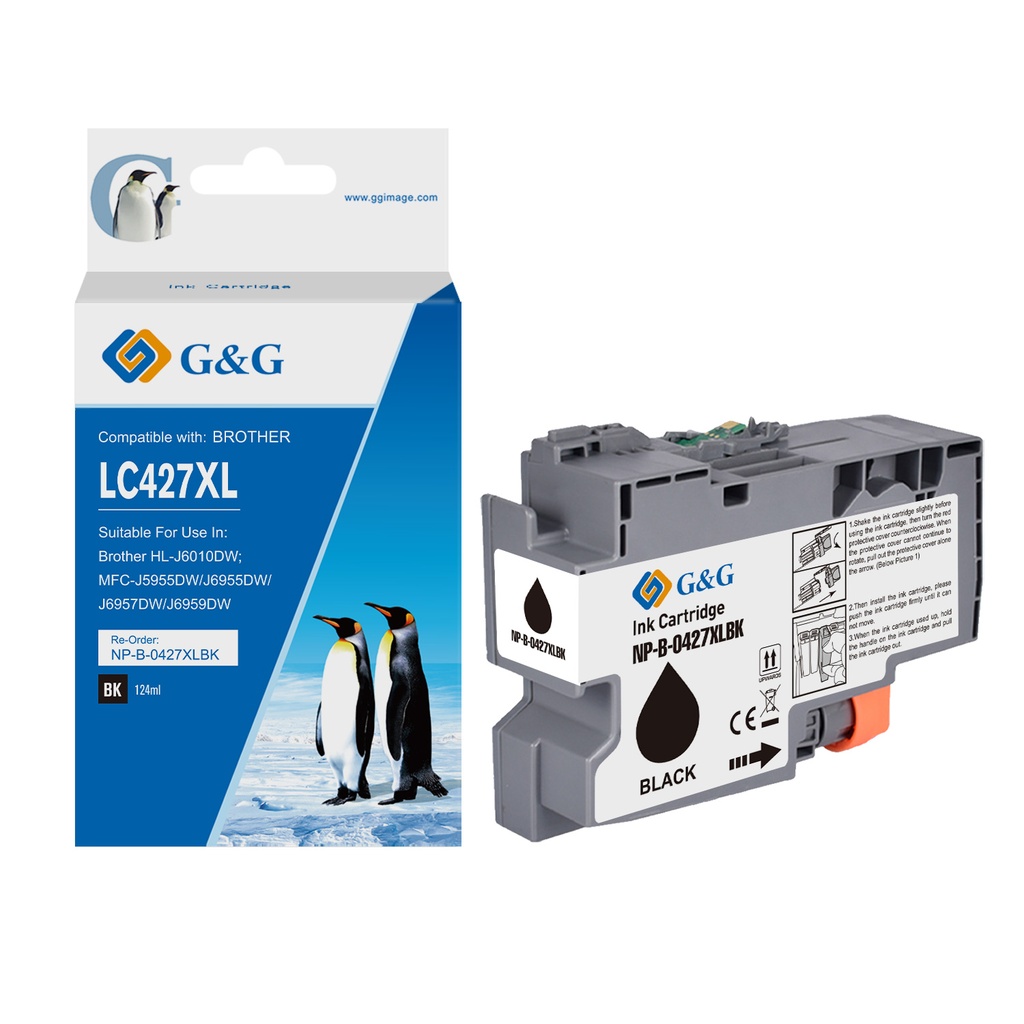 G&G Compatible Brother LC427XLBK Inkjet Cartridge B