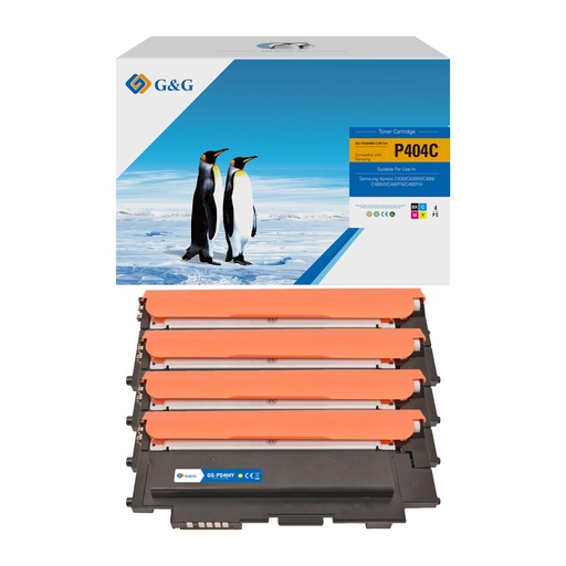 G&G Compatible Samsung CLT-K404S/CLT-C404S/CLT-M404S/CLT-Y404S Toner Black/Cyan/Magenta/Yellow