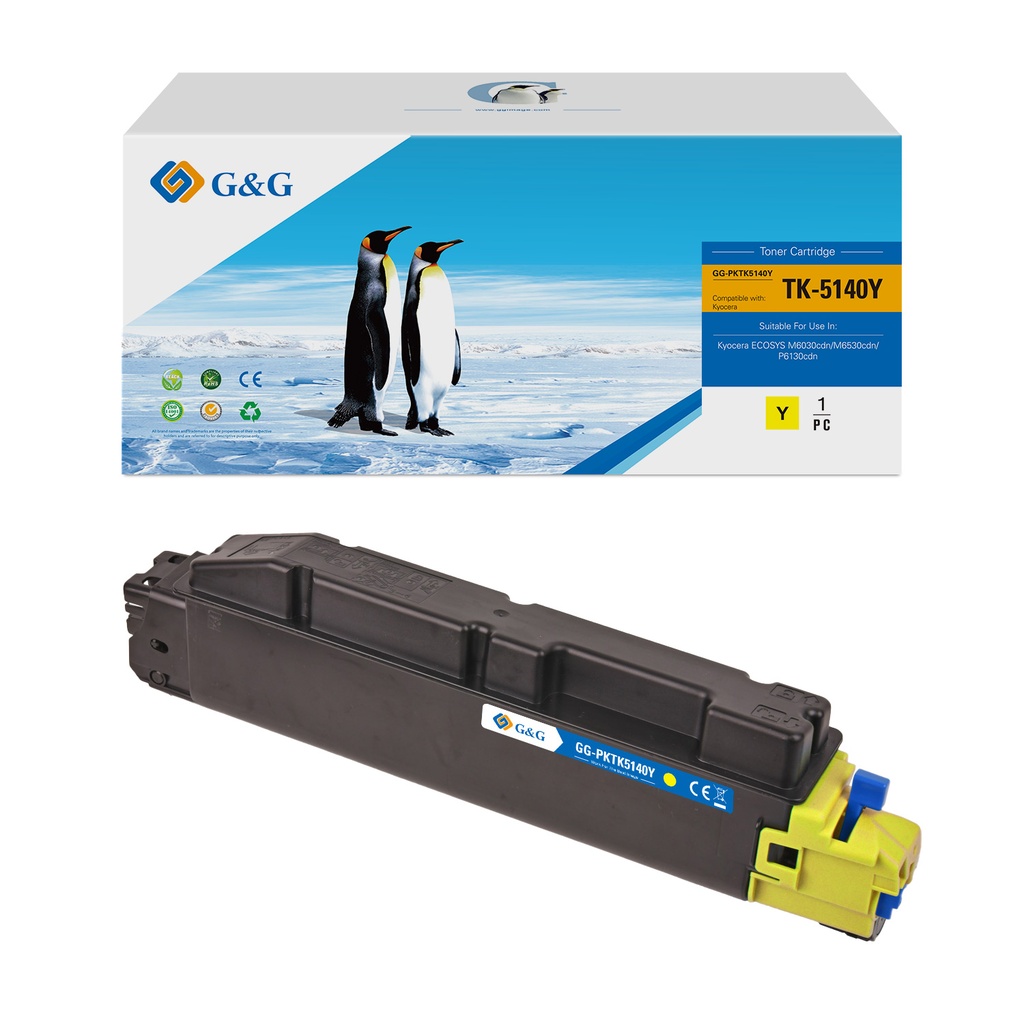 G&G Compatible Kyocera TK5140Y Toner Yellow
