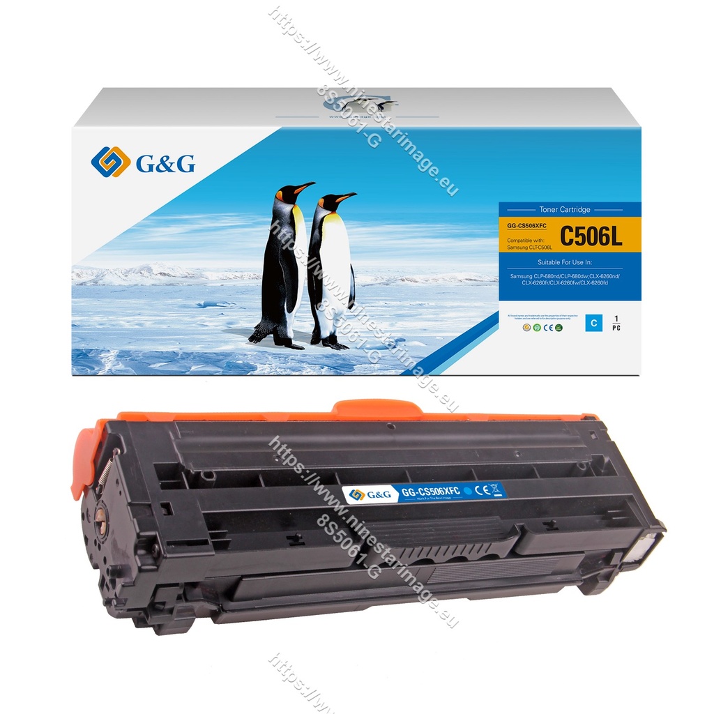 G&G Remanufactured Samsung CLT-C506L Toner Cyan