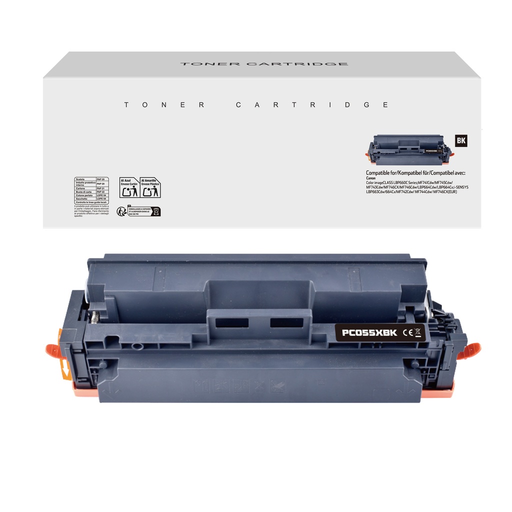 White Box Compatible Canon Toner 055H Black/Cartridge 055H Black Toner Black