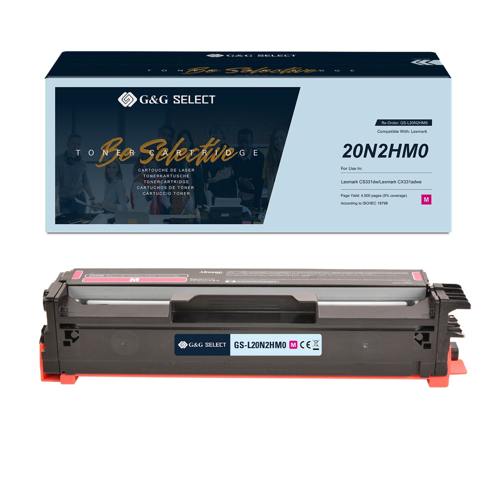 G&G Select Remanufactured Lexmark 20N2HM0 Toner Magenta