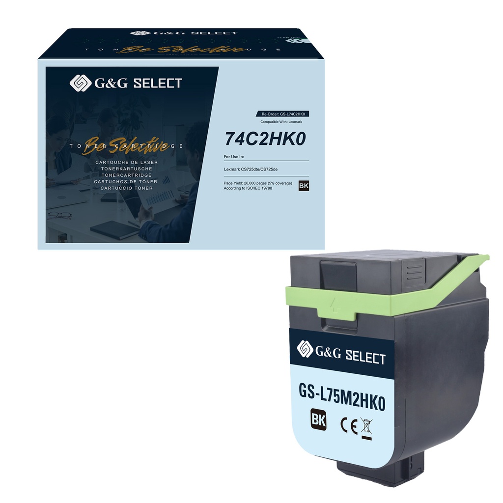 G&G Select Remanufactured Lexmark 75M2HK0 Toner Black