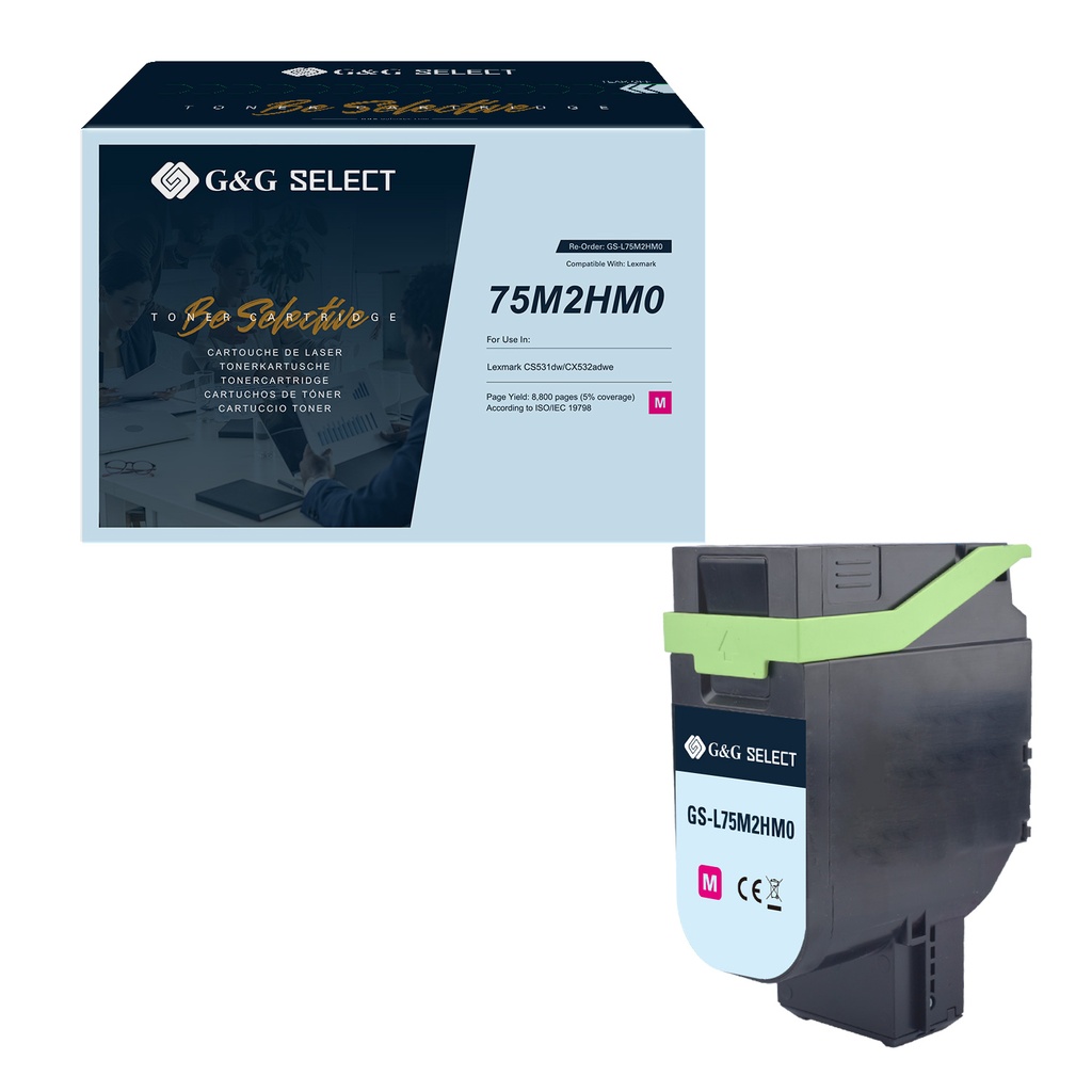 G&G Select Remanufactured Lexmark 75M2HM0 Toner Magenta
