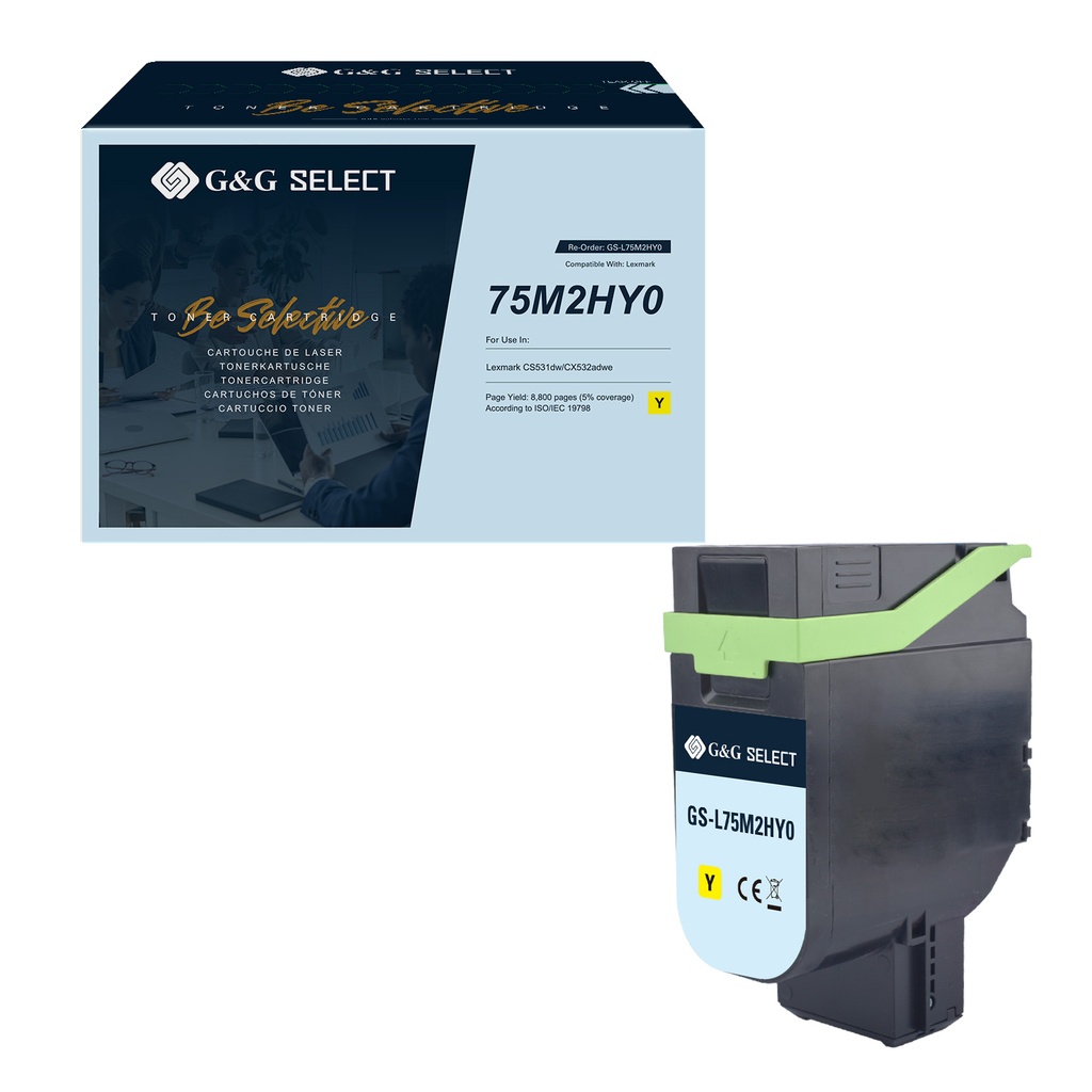 G&G Select Remanufactured Lexmark 75M2HY0 Toner Yellow