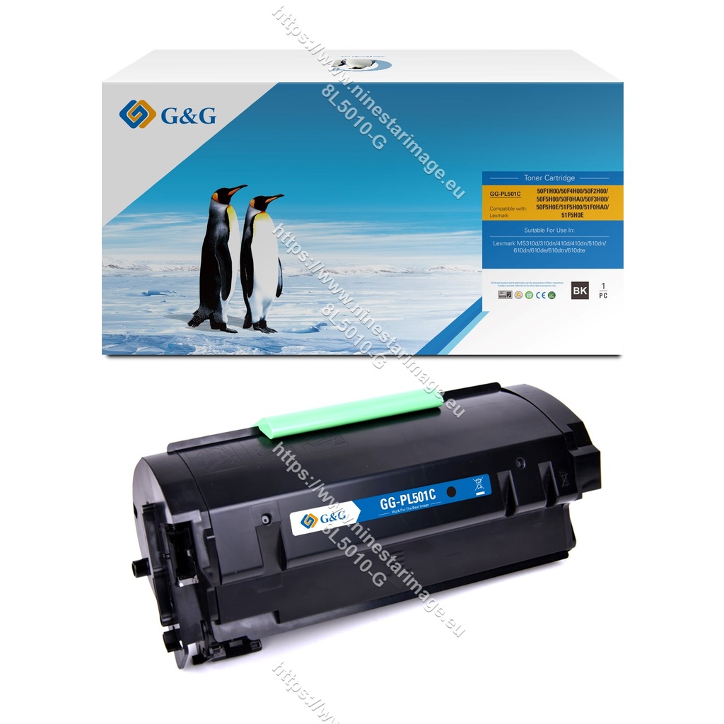 G&G Compatible Lexmark 50F1H00/50F4H00/50F2H00/50F5H00/50F0HA0/50F3H00/50F5H0E/51F5H00/51F0HA0/51F5H0E Toner Mono