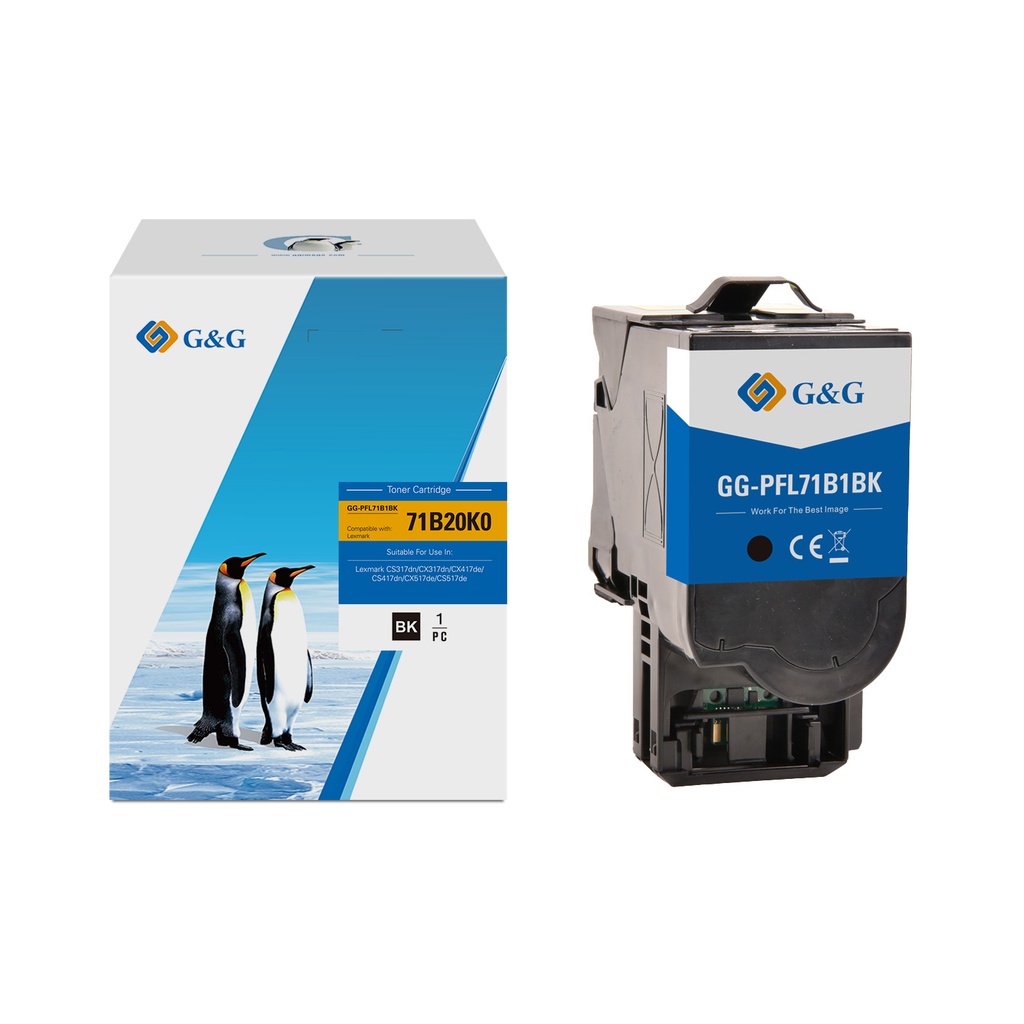 G&G Compatible Lexmark 71B20K0 Toner Black