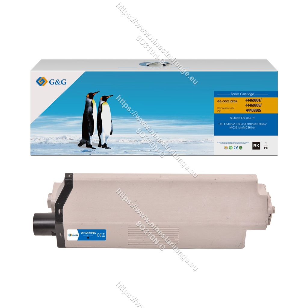 G&G Remanufactured OKI 44469801/44469803/44469805 Toner Black