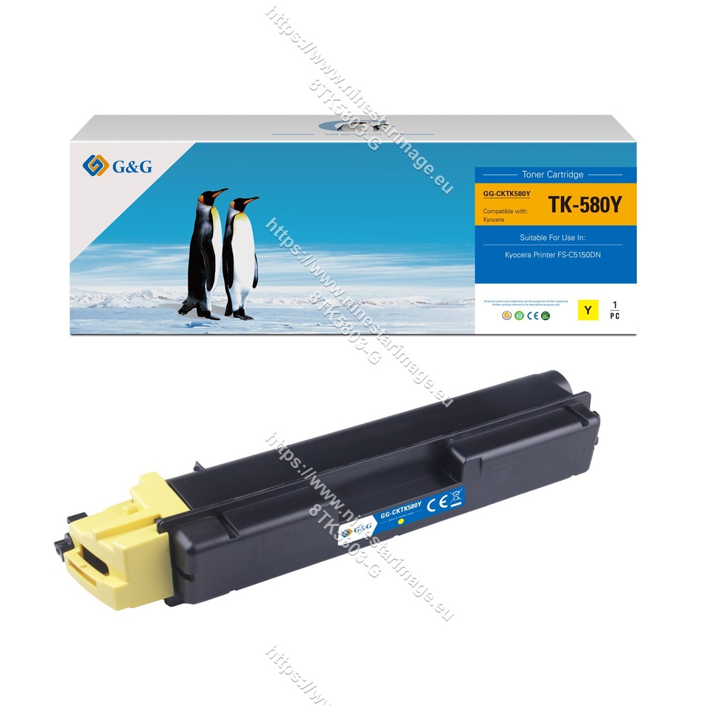 G&G Compatible Kyocera TK-580Y Toner Yellow