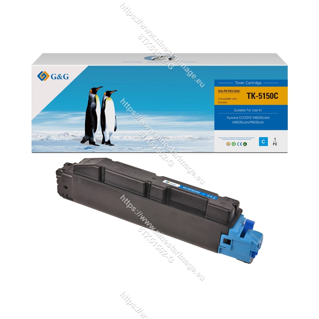 G&G Compatible Kyocera TK5150C Toner Cyan
