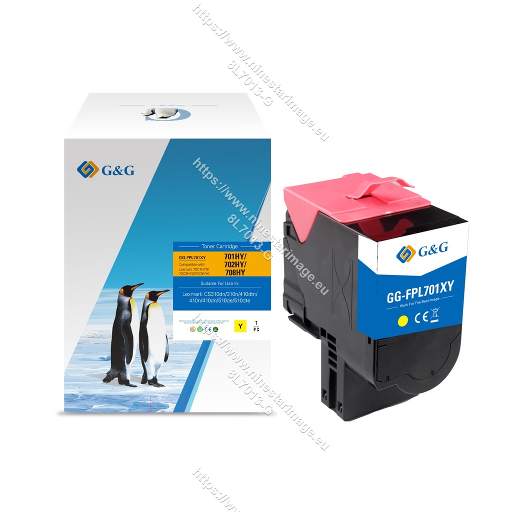 G&G Compatible Lexmark 70C2HY0 Toner Y