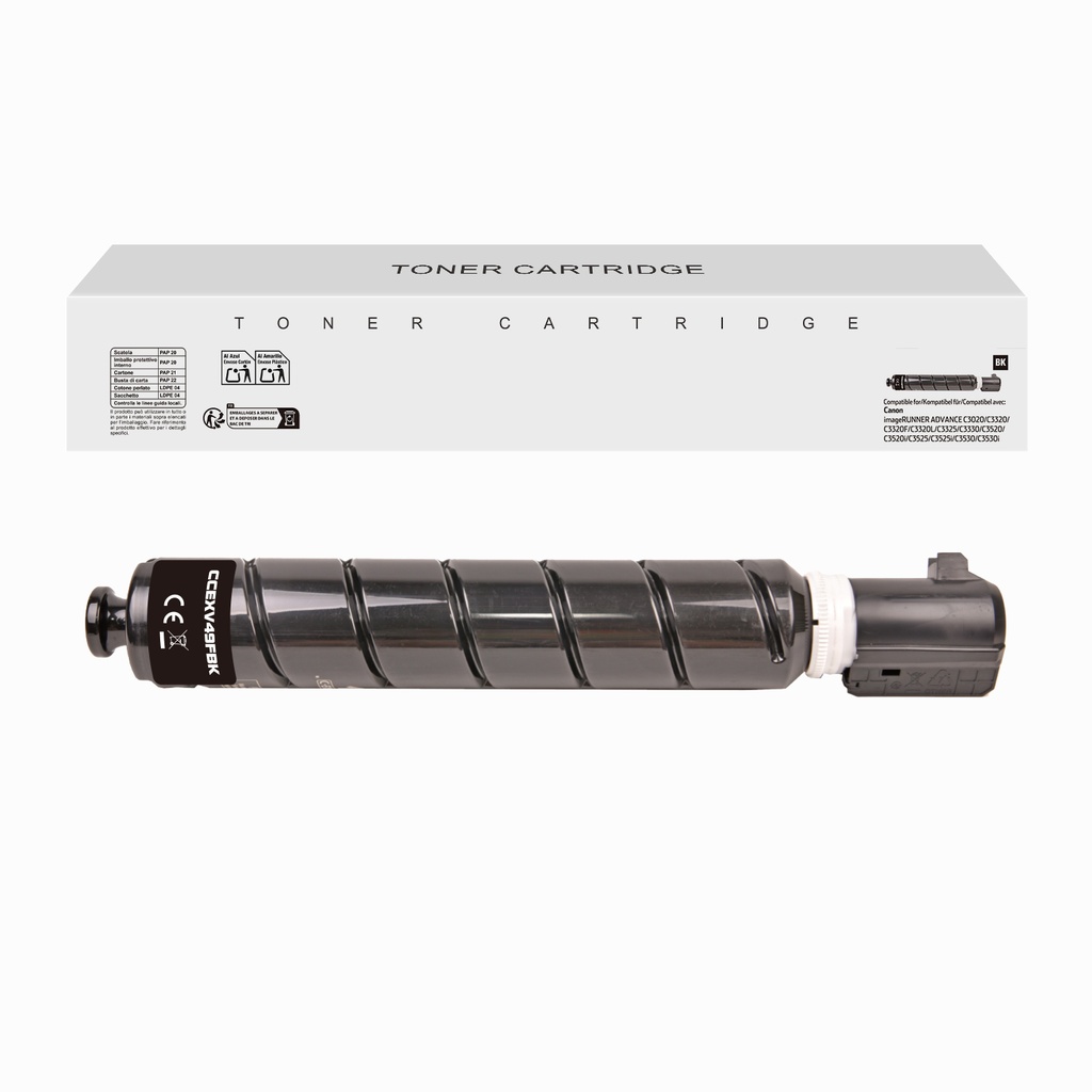 White Box Remanufactured Canon C-EXV49 BK Toner Black