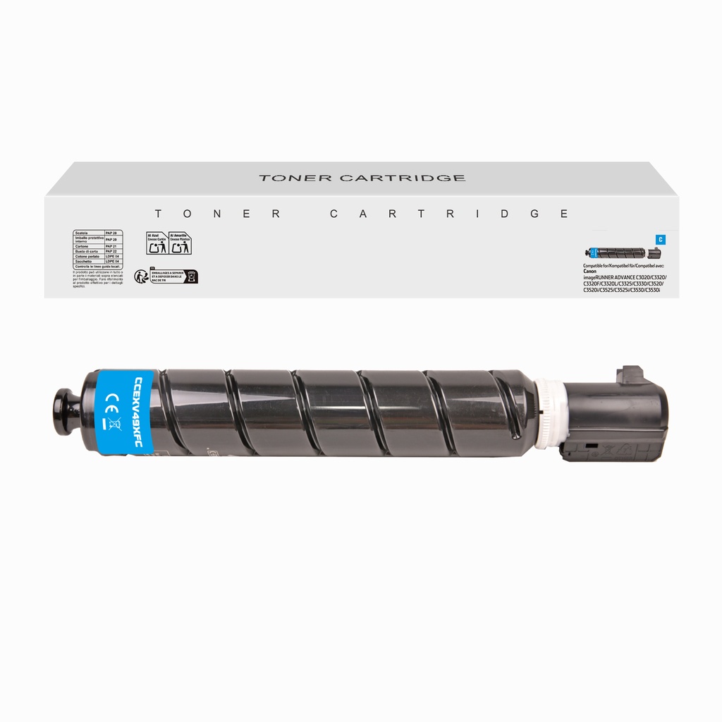 White Box Remanufactured Canon C-EXV49 C Toner Cyan