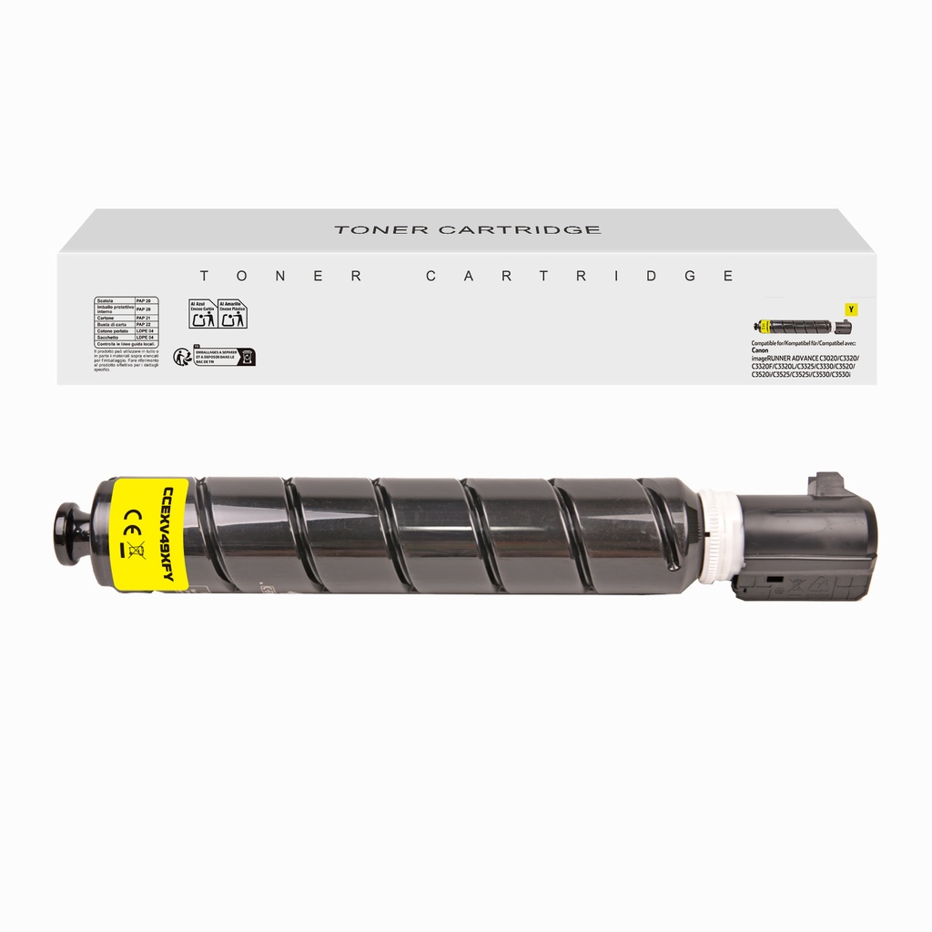 White Box Remanufactured Canon C-EXV49 Y Toner Yellow