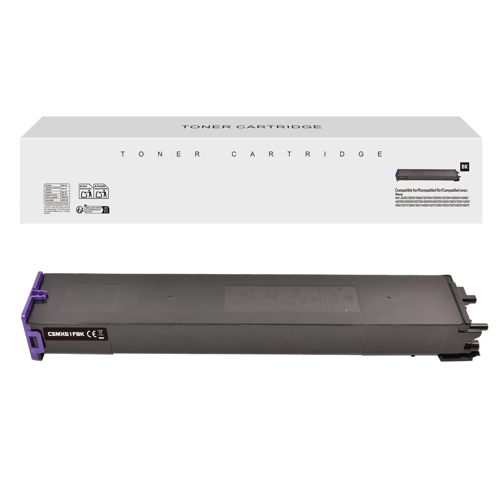 White Box Remanufactured Sharp MX-61GTBA Toner Black