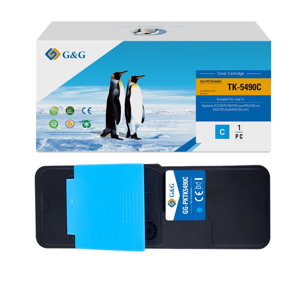 G&G Compatible Kyocera TK-5490C Toner Cyan