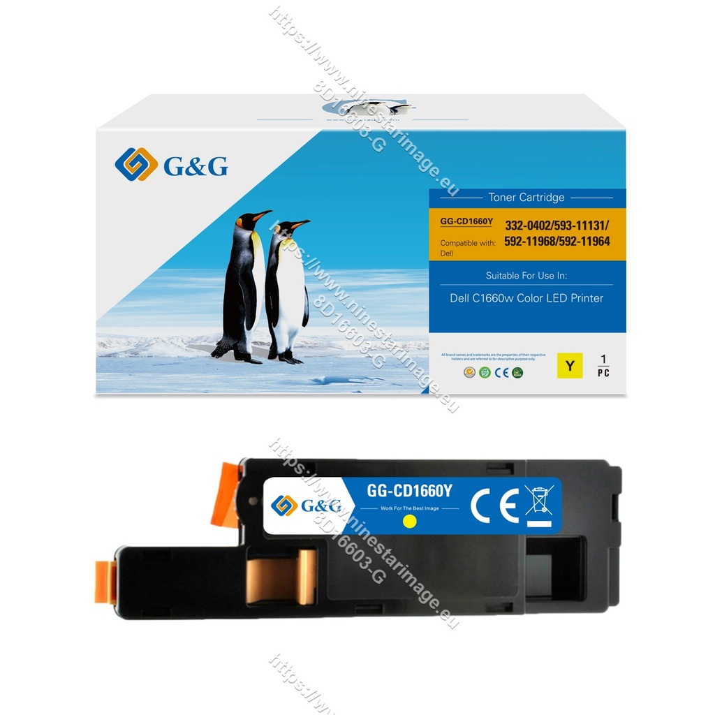 G&G Compatible Dell C1660W Toner Y