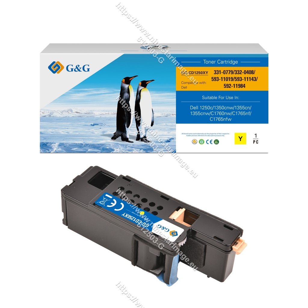 G&G Compatible Dell 331-0779/332-0408/593-11019/593-11143/592-11984 Toner Yellow