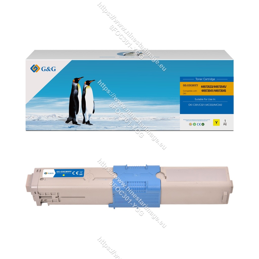 G&G Compatible OKI 44973533/44973545/44973541/44973545 Toner Y