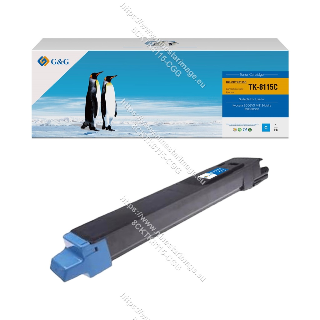 G&G Compatible Kyocera TK-8115C Toner Cyan