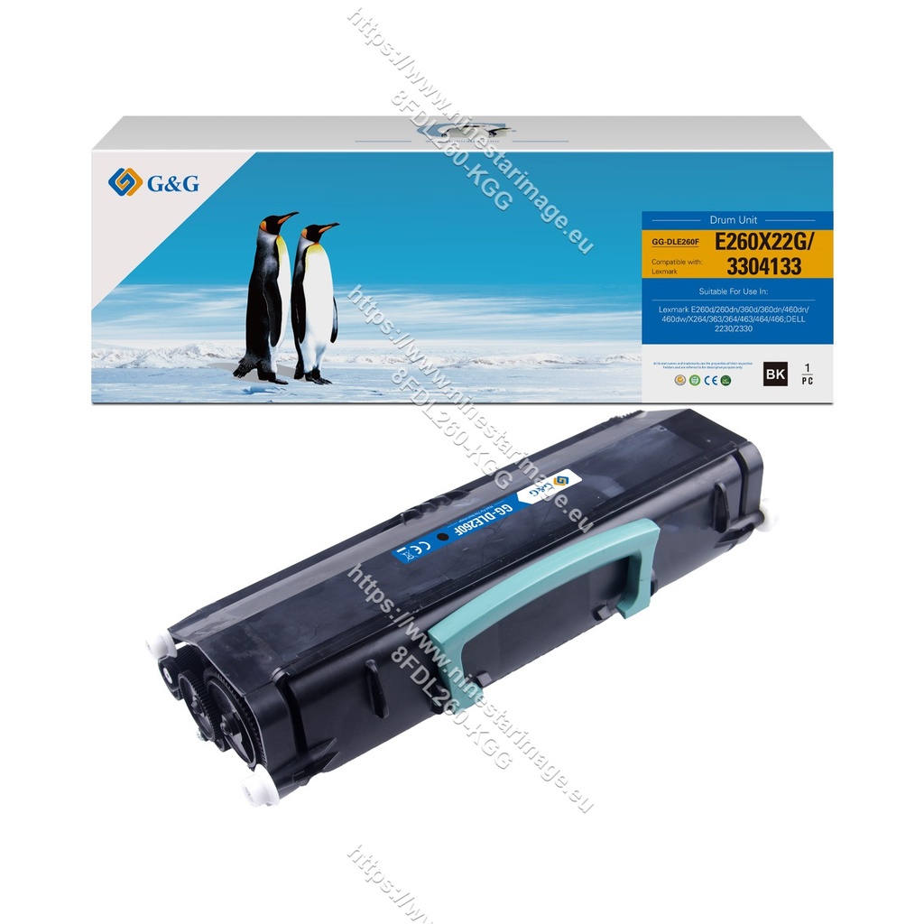 G&G Compatible Lexmark E260X22G/3304133 and Dell 2330 Drum B