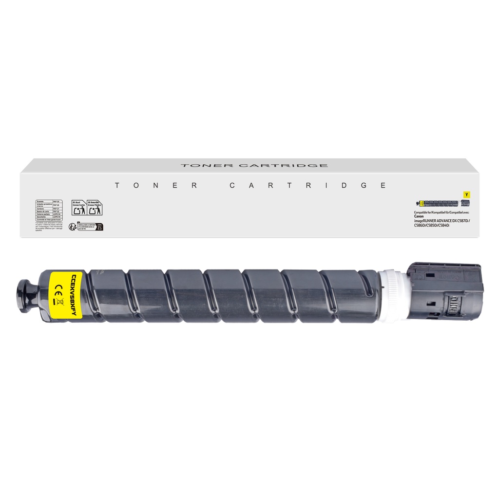 White Box Remanufactured Canon EXV58Y Toner Yellow