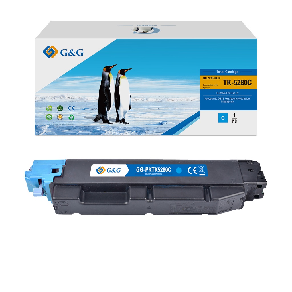 G&G Compatible Kyocera TK5280C Toner Cyan