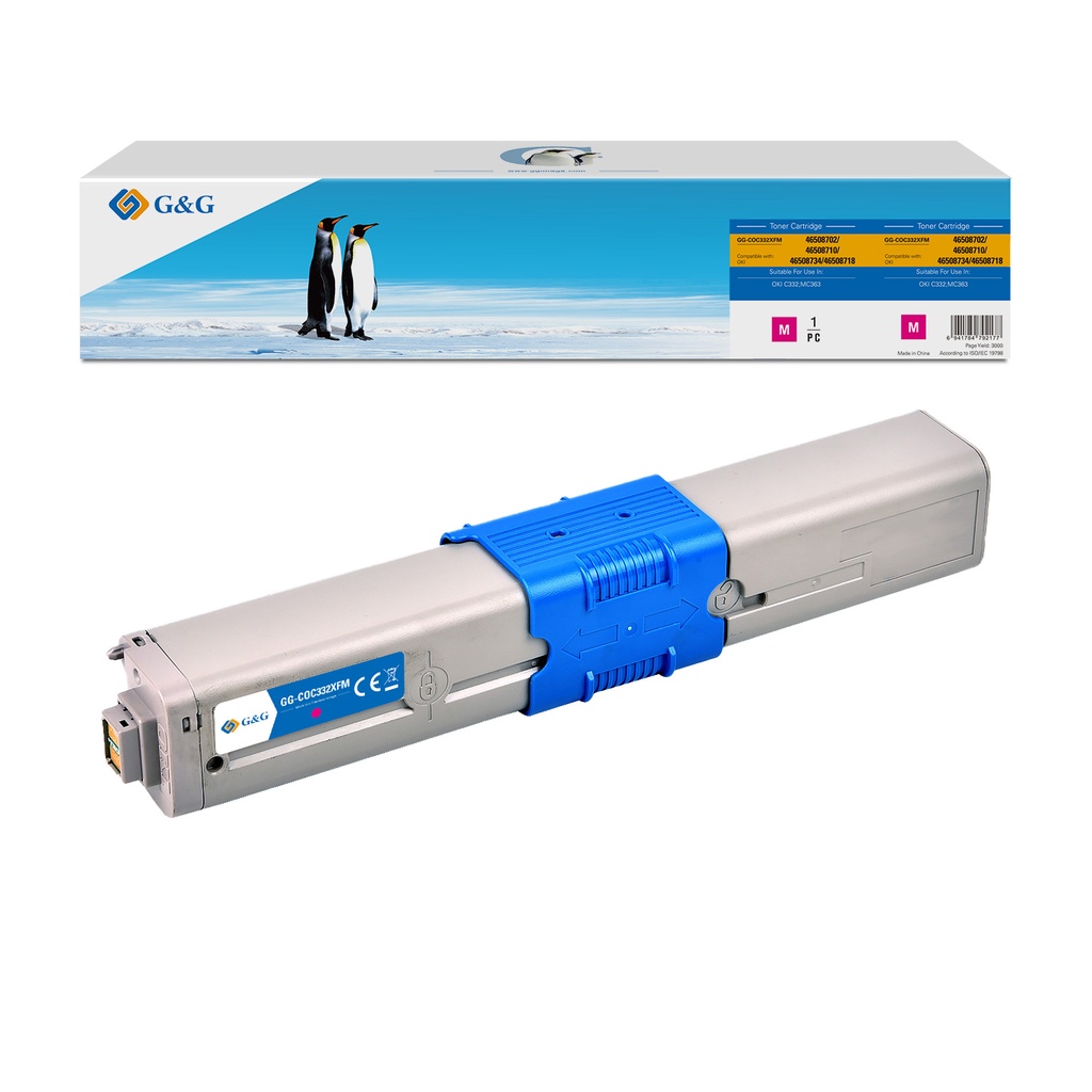 G&G Remanufactured OKI 46508702/46508710/46508734/46508718 Toner Magenta