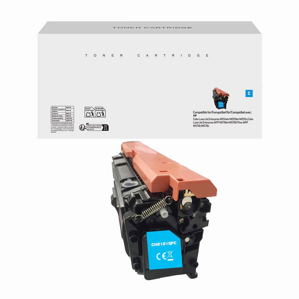 White Box Remanufactured HP W2121A(212A) Toner Cyan