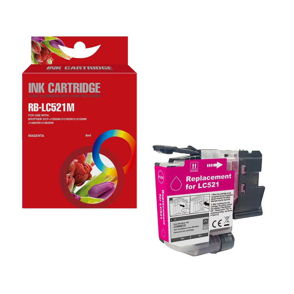 Red Box Compatible Brother LC521M Inkjet Cartridge Magenta