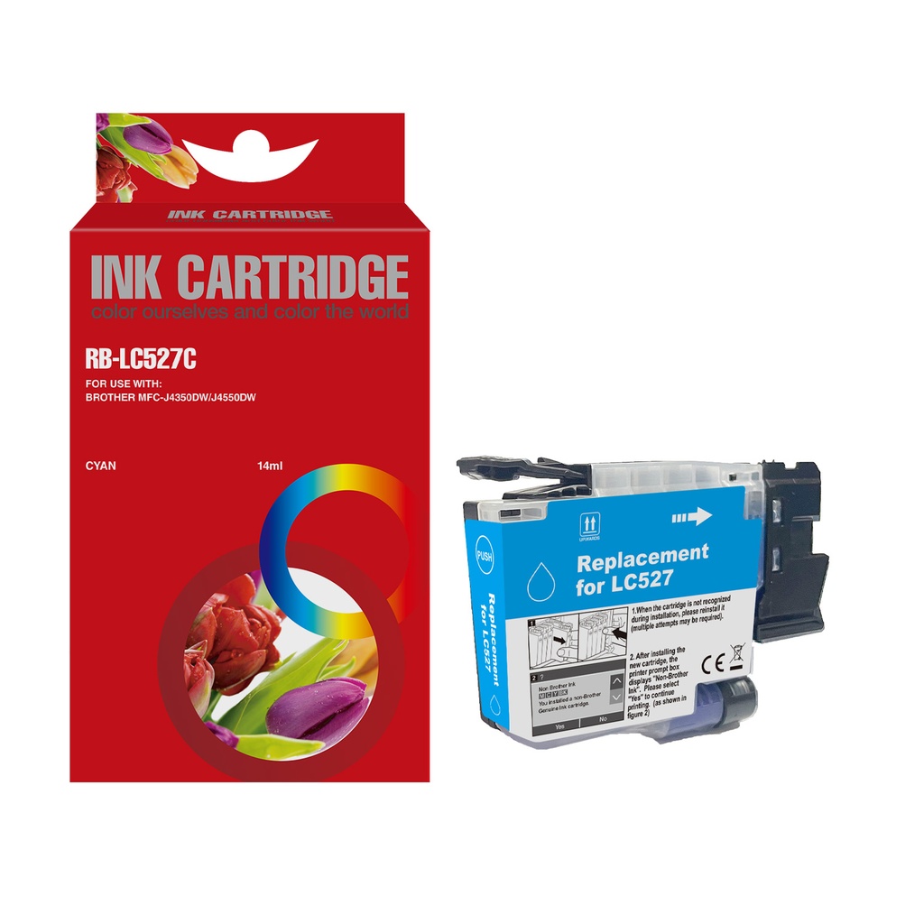 Red Box Compatible Brother LC527C Inkjet Cartridge Cyan