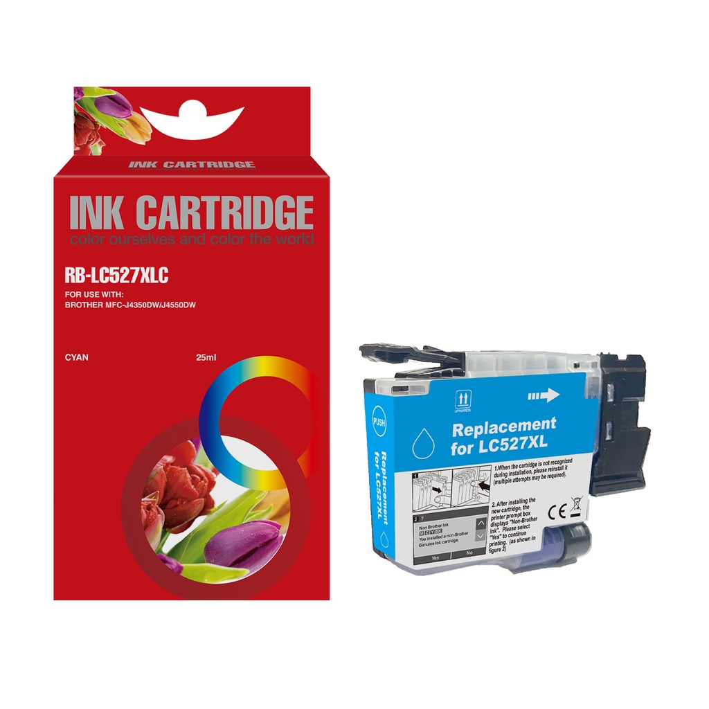 Red Box Compatible Brother LC527XLC Inkjet Cartridge Cyan
