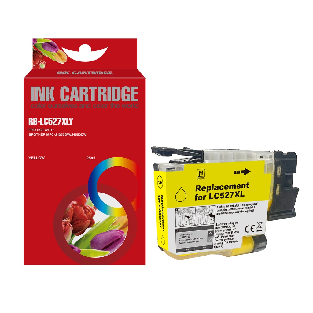 Red Box Compatible Brother LC527XLY Inkjet Cartridge Yellow