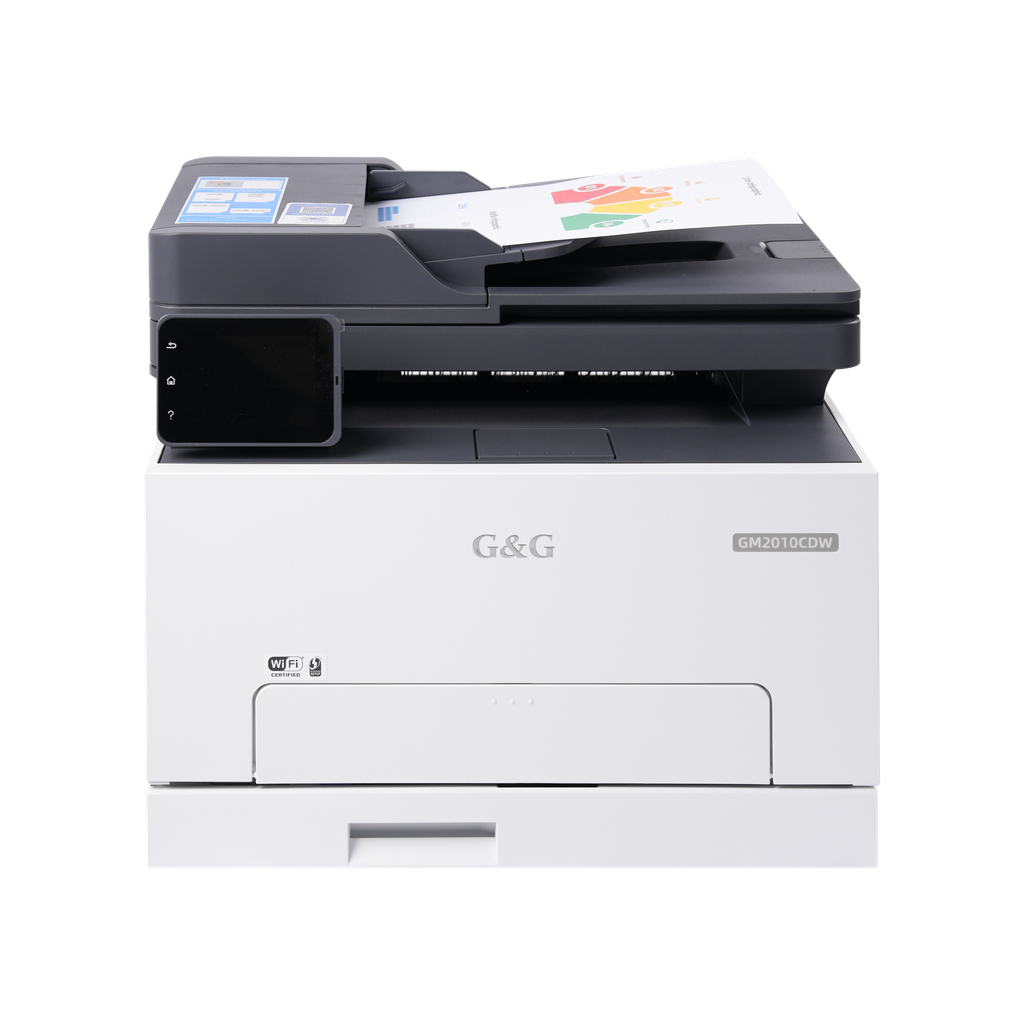 G&G Printer GM2010CDW color MFP (scan, copy, print 3 in 1) with Duplex, Network, WiFi, ADF, touch screen