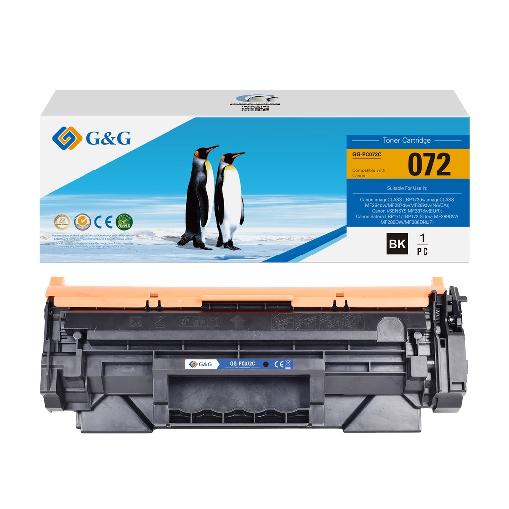 G&G Compatible Canon Toner 072/Cartridge 072 Toner Mono
