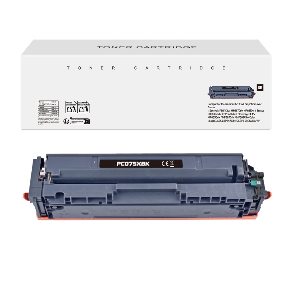 White Box Compatible Canon 075HBK Toner Black