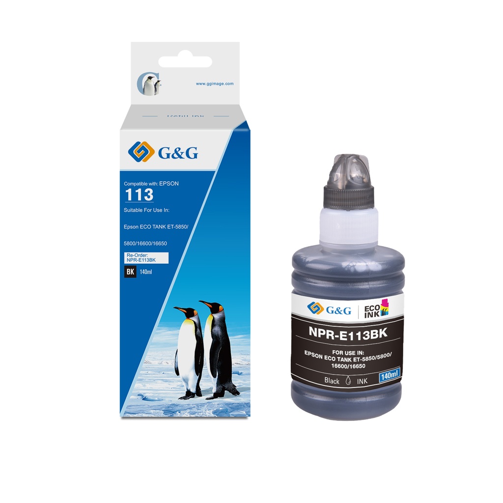 G&G Compatible Epson C13T06B140 Ecotank Ink Black