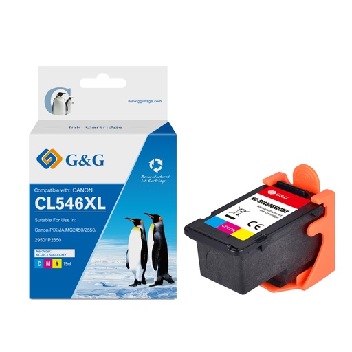 [1R546-G] G&G Remanufactured Canon 8289B001 (CL-546) Inkjet Cartridge Cyan/Magenta/Yellow