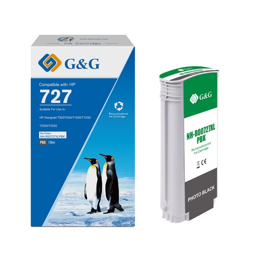 [1R7270] G&G Remanufactured HP B3P23A (727XL) Inkjet Cartridge PBK