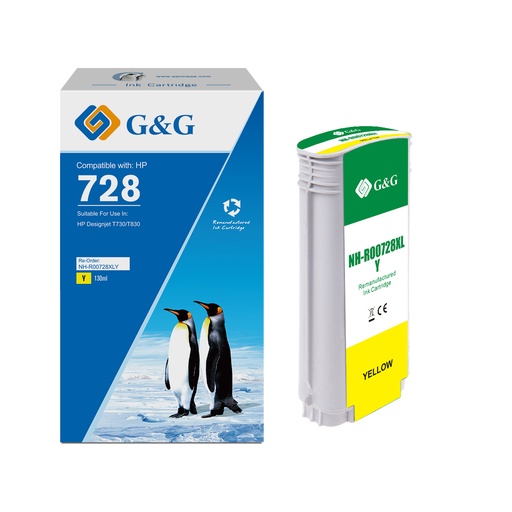 [1R7283] G&G Remanufactured HP F9J65A (728XL) Inkjet Cartridge Y